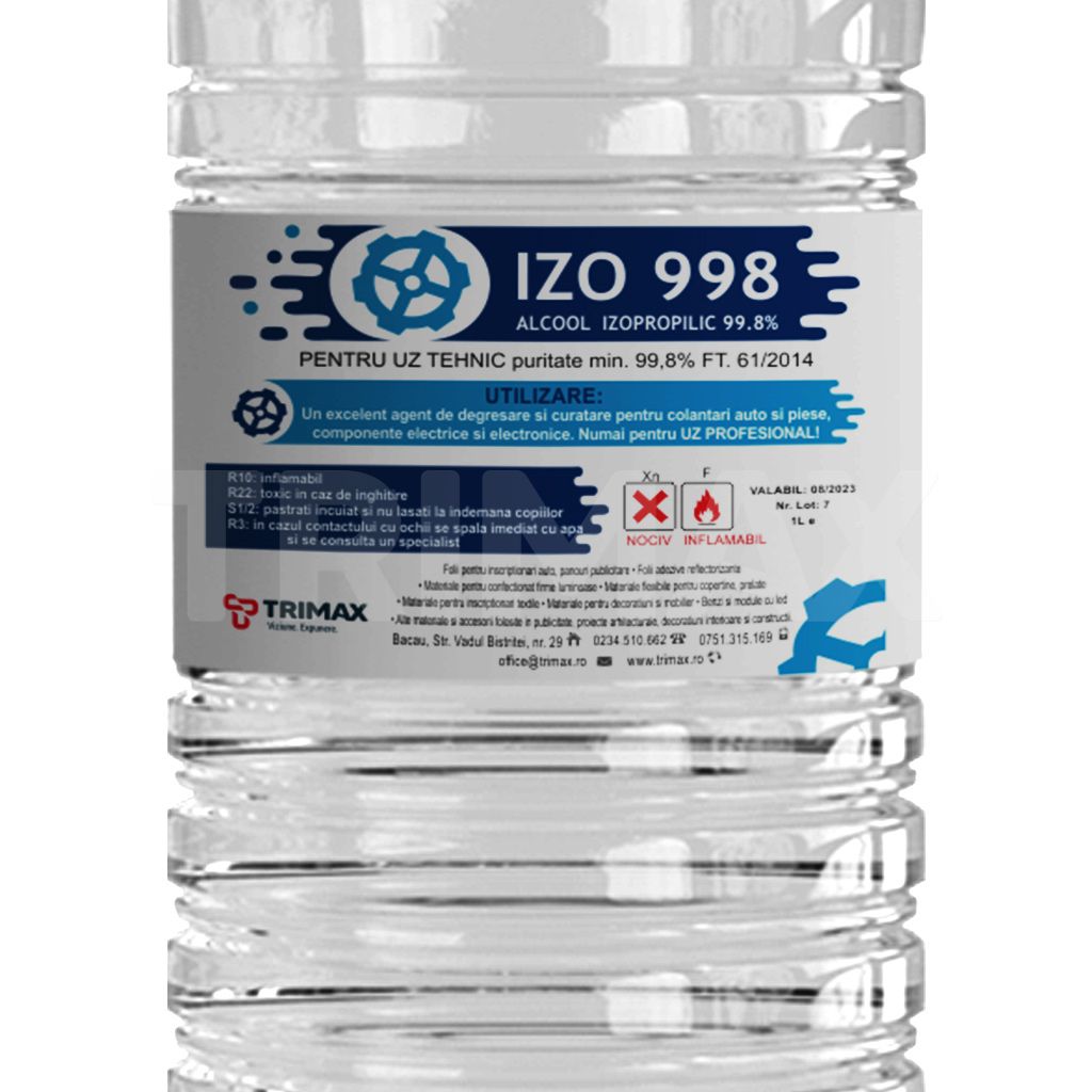 IZO 998 - Alcool Izopropilic puritate 99,8%