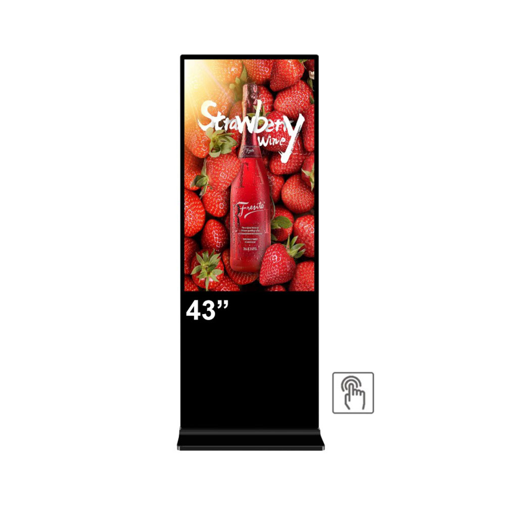 Totem de interior EVOBOARD 43" cu touch 4K, Android 11
