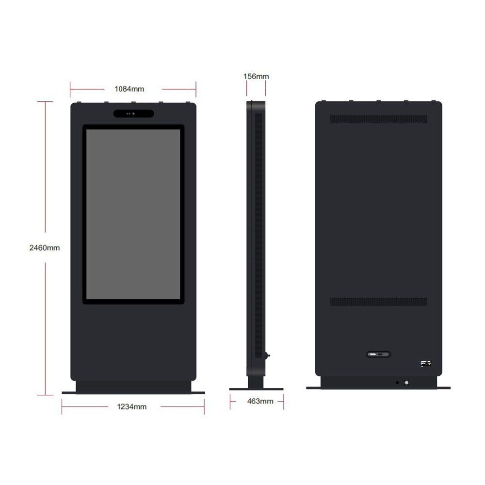 Totem de exterior/OUTDOOR EVOBOARD 650ODLAZ, display 65", 4K, Android 11, RK3399, 4+32GB