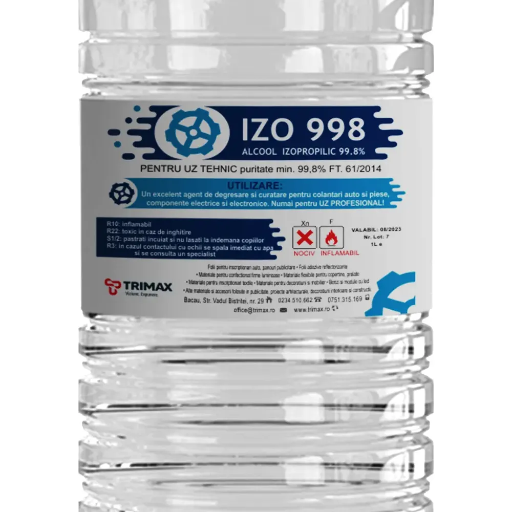 Alcool Izopropilic Puritate 99,8%, 1L - IZO 998-trimax