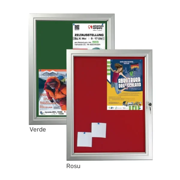 Avizier de velur cu sistem de inchidere-trimax