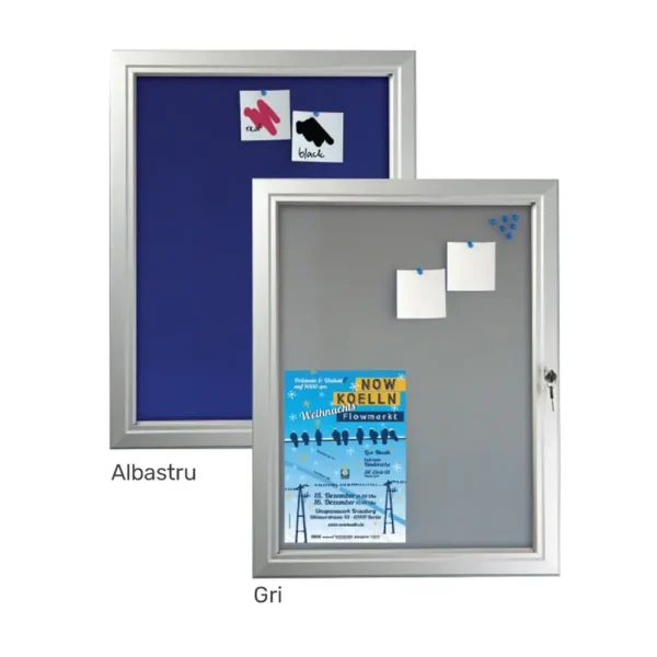 Avizier de velur cu sistem de inchidere-trimax