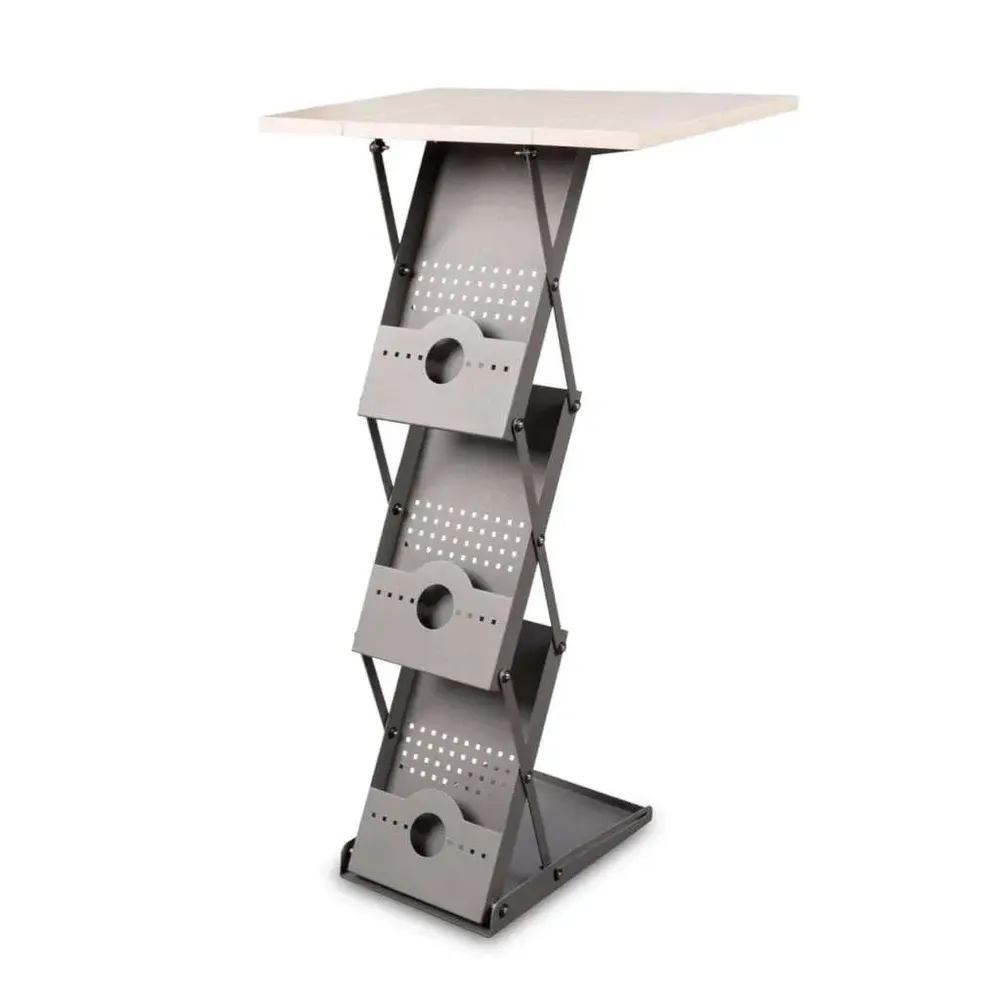 Info desk pliabil cu 3 buzunare A4 pentru expunere reviste, brosuri, cataloage 2 in 1-trimax