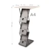 Info desk pliabil cu 3 buzunare A4 pentru expunere reviste, brosuri, cataloage 2 in 1-trimax