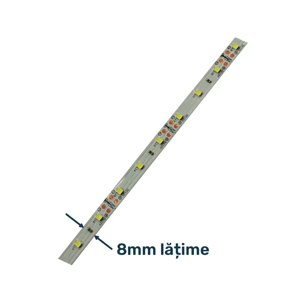 LEDArt – Bandă LED 2835 alb rece pentru interior 8mm-trimax