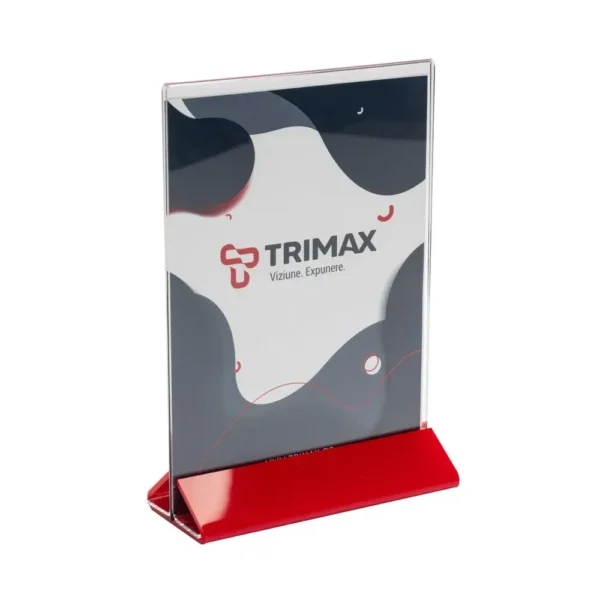 Menu Holder - Suport Meniu din Plexiglas cu Baza Colorata-trimax
