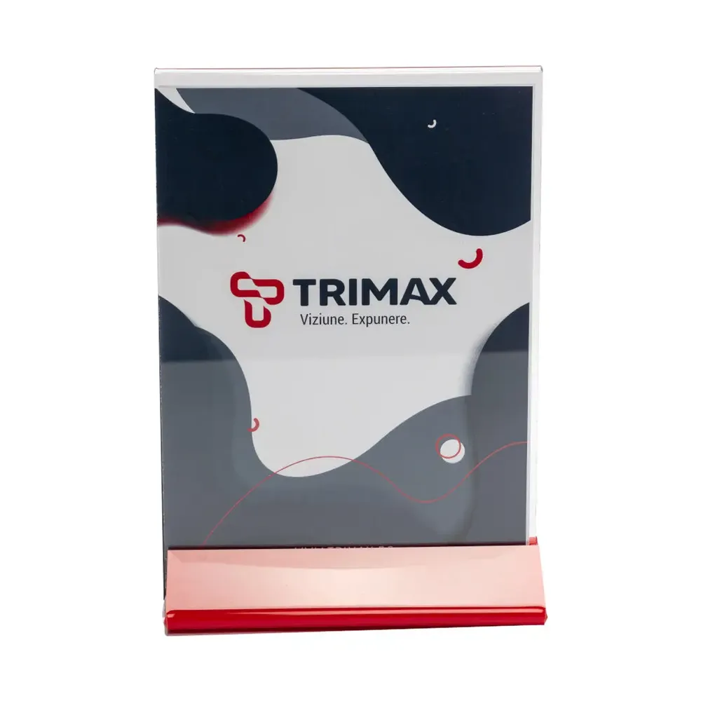 Menu Holder - Suport Meniu din Plexiglas cu Baza Colorata-trimax