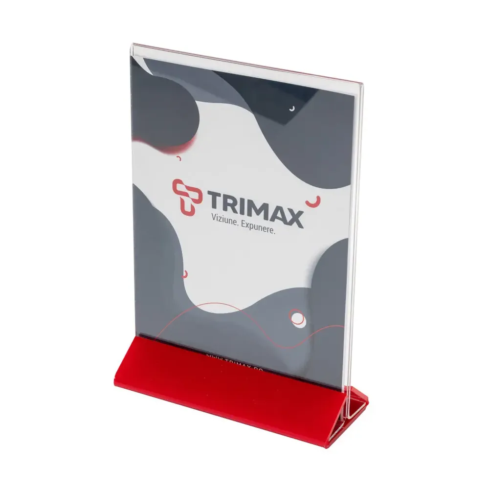 Menu Holder - Suport Meniu din Plexiglas cu Baza Colorata-trimax