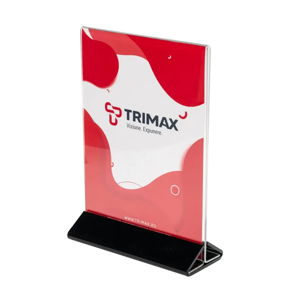 Menu Holder - Suport Meniu din Plexiglas cu Baza Colorata-trimax