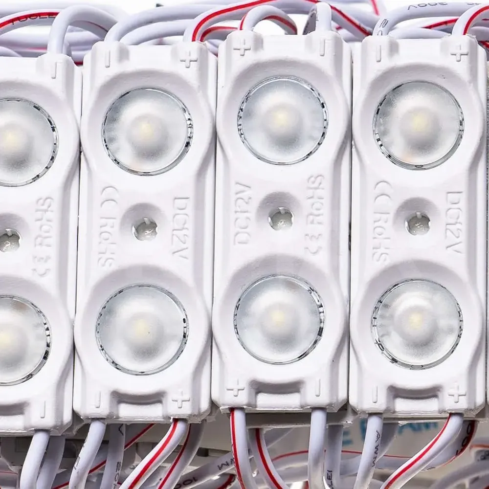 Modul Led cu Lentila - 2 Leduri, Alb Rece, 0.96W-trimax