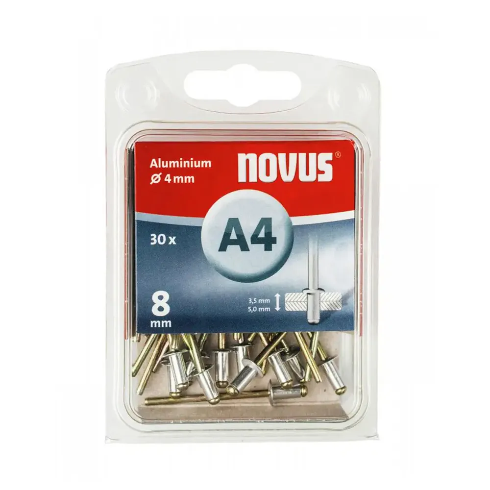 Nituri Oarbe A 4 x 8mm din Aluminiu - Novus-trimax