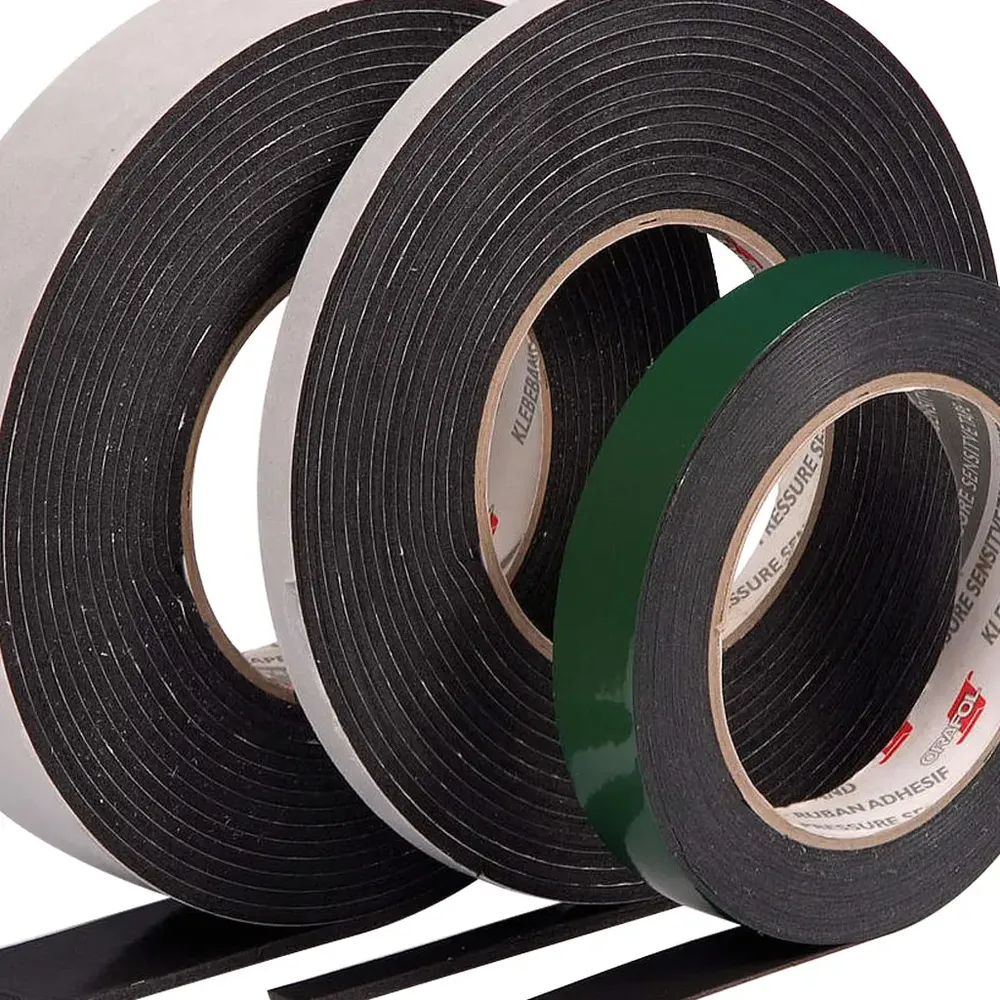 ORABOND® 1822TM - Bandă dublu adezivă buretată neagră cu grosimea de 1 mm x 25 m-trimax