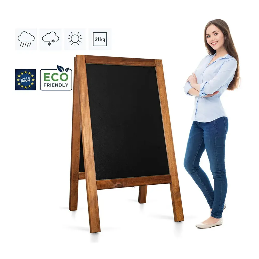 Panou stradal din lemn weatherproof tip tabla scolara-trimax