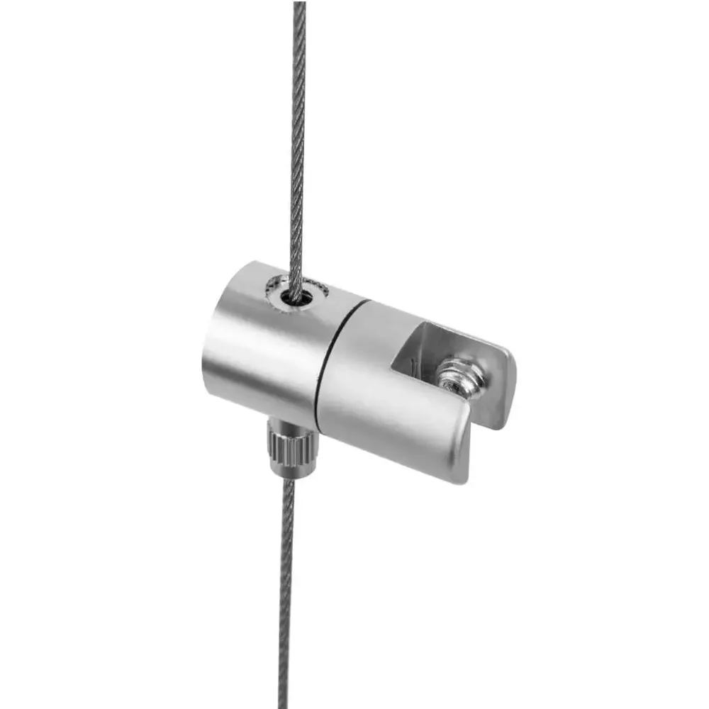 Pensă Reglabila pe Inaltime pentru Fixarea Placilor de Plexic tip Sandwich pe Cablu-trimax