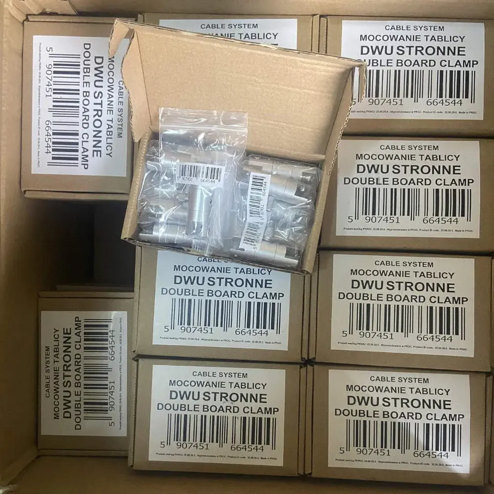 Pensă Reglabila pe Inaltime pentru Fixarea Placilor de Plexic tip Sandwich pe Cablu-trimax