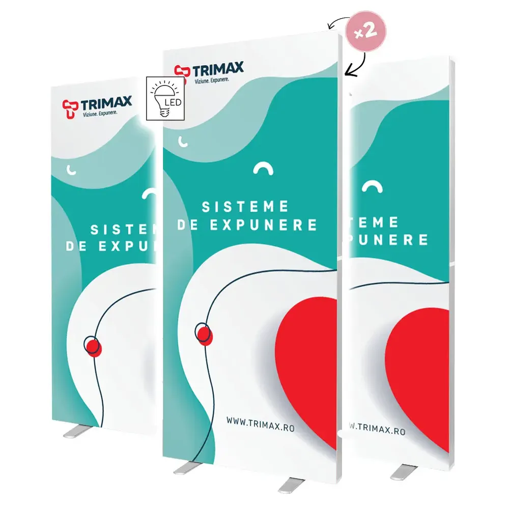 Perete Modular Iluminat personalizabil pentru Târguri, Evenimente sau Expoziții - LED BOX™-trimax