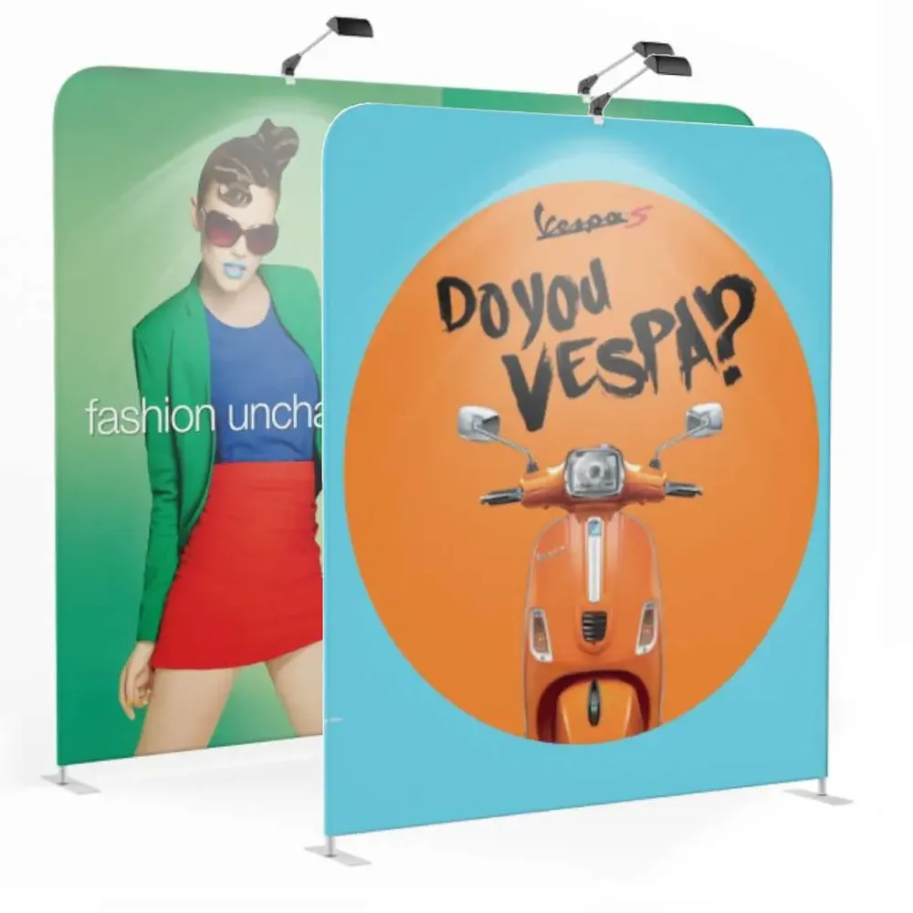 Perete modular Wave personalizat cu material textil, inaltime 230 cm-trimax