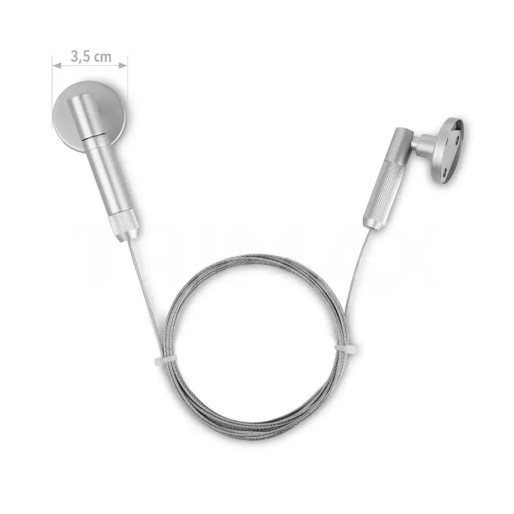 Sistem Premium de Afișaj pe Cablu cu prindere "Perete-Perete" din Aluminiu Satinat și ajustabil pe înălțime-trimax