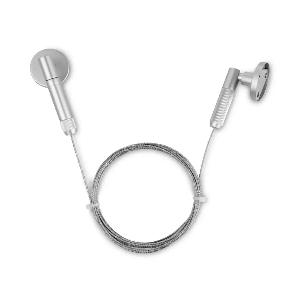 Sistem Premium de Afișaj pe Cablu cu prindere "Perete-Perete" din Aluminiu Satinat și ajustabil pe înălțime-trimax