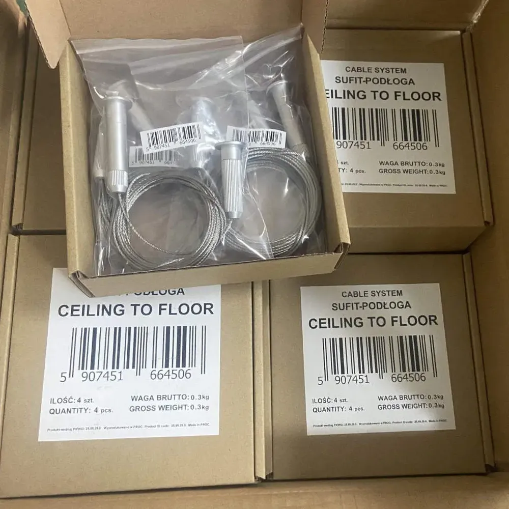 Sistem Premium de Afișaj pe Cablu cu prindere "Tavan-Podea" din Aluminiu și ajustabil pe înălțime-trimax