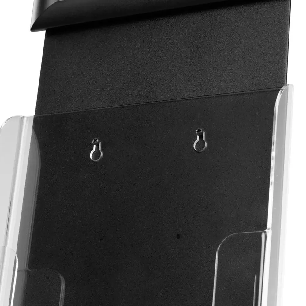 Stand informativ cu rama click si buzunar A4 pentru cataloage, brosuri, reviste-trimax