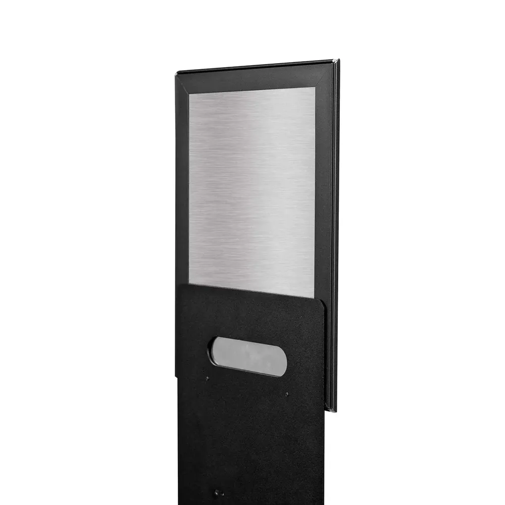 Stand informativ cu rama click si buzunar A4 pentru cataloage, brosuri, reviste-trimax