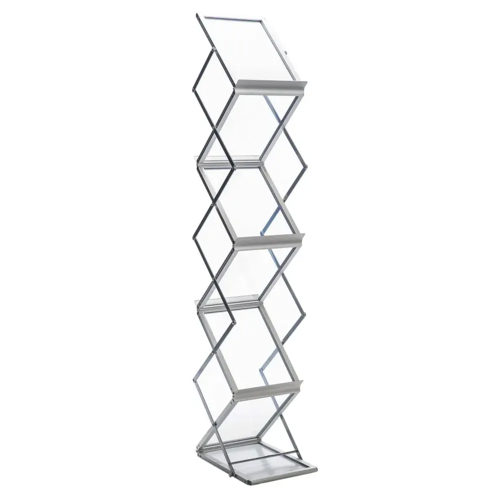 Suport brosuri Zig-Zag, Pliabil, pentru Evenimente + Geantă Transport Cadou-trimax