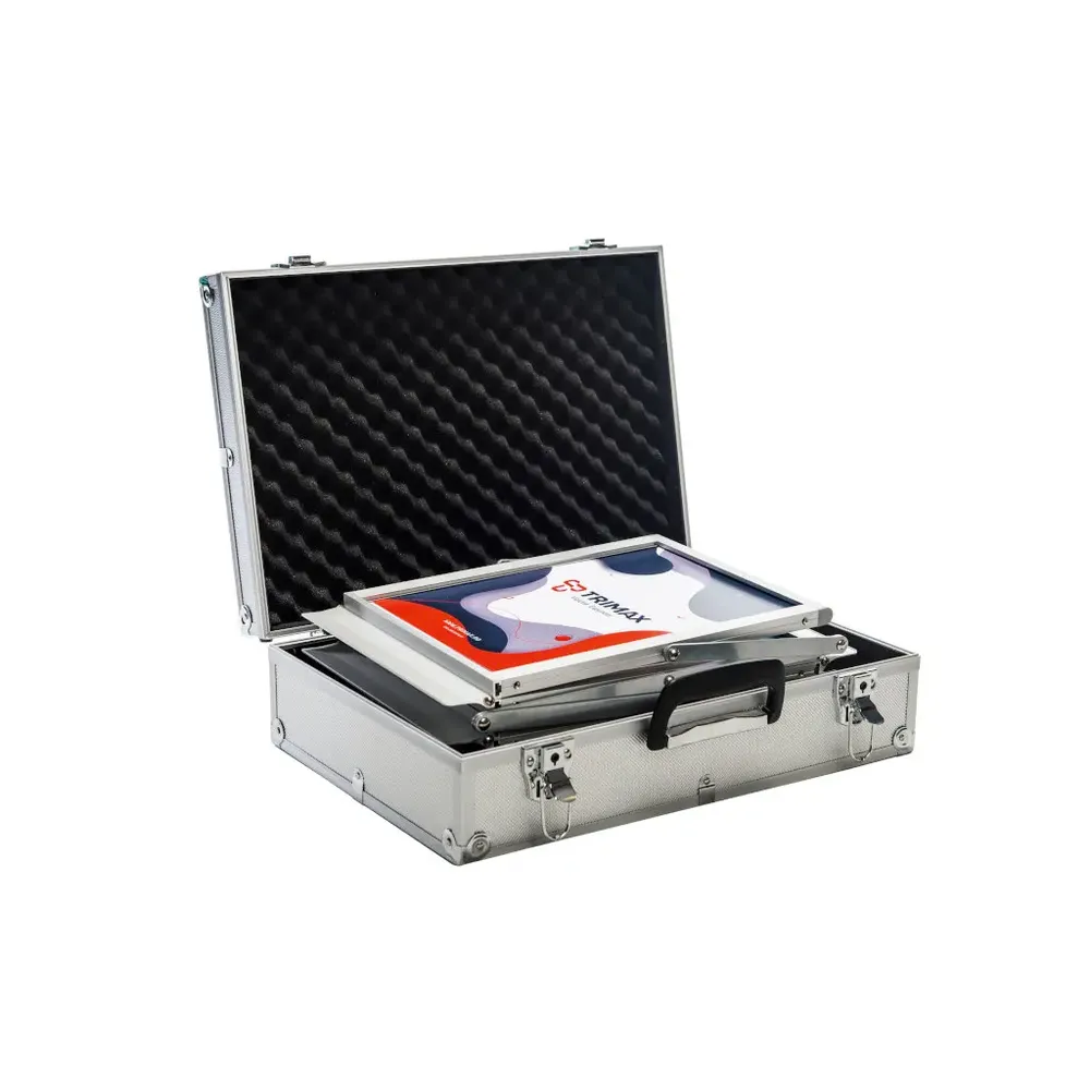 Suport brosuri Zig-Zag, Pliabil, pentru Evenimente + Geantă Transport Cadou-trimax