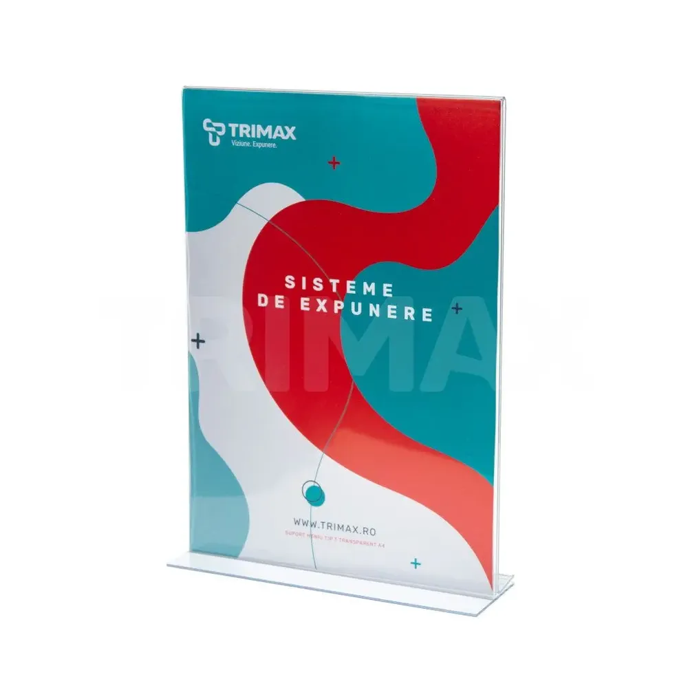 Suport Meniu Tip T Transparent-trimax