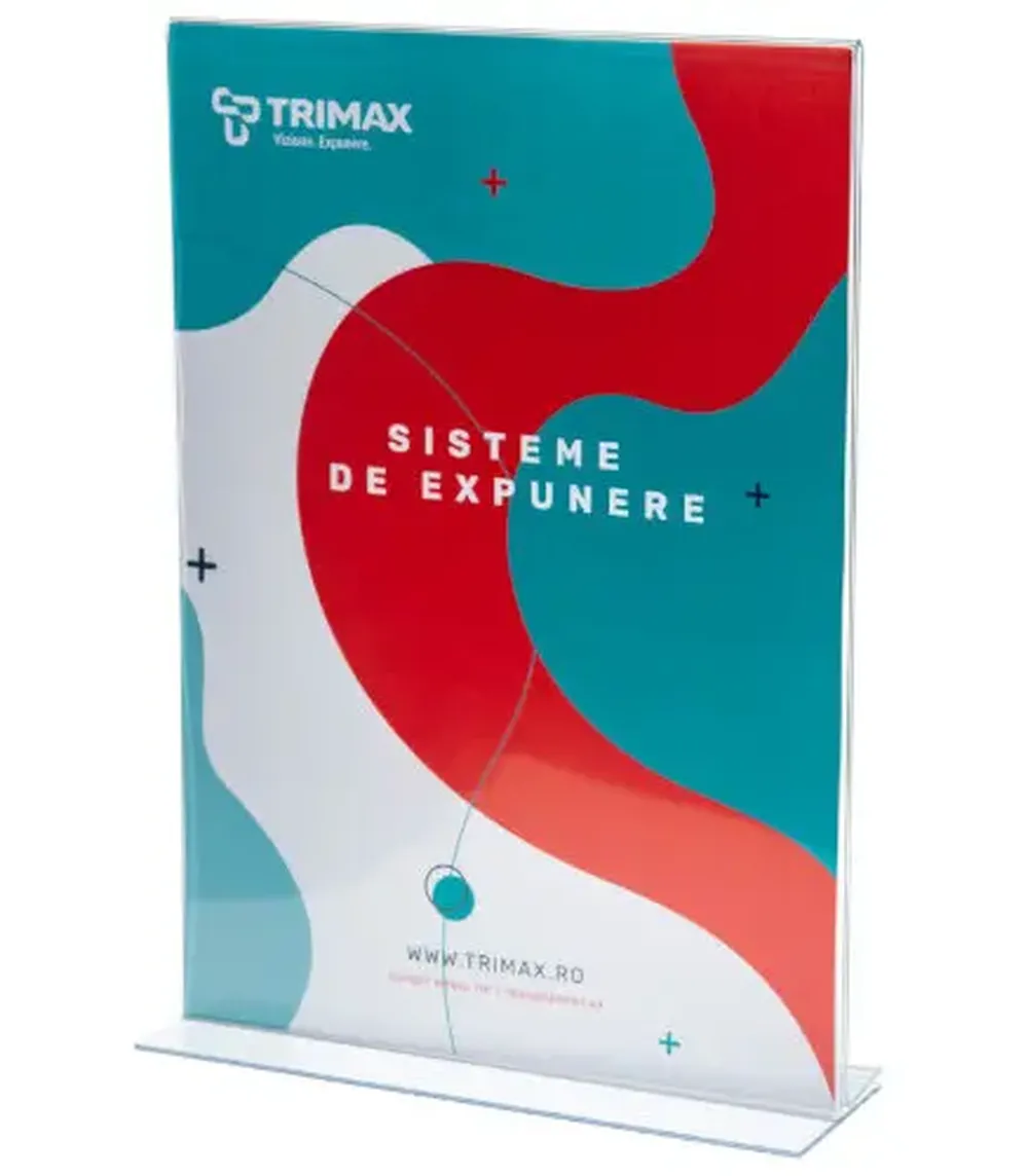 Suport Meniu Tip T Transparent-trimax