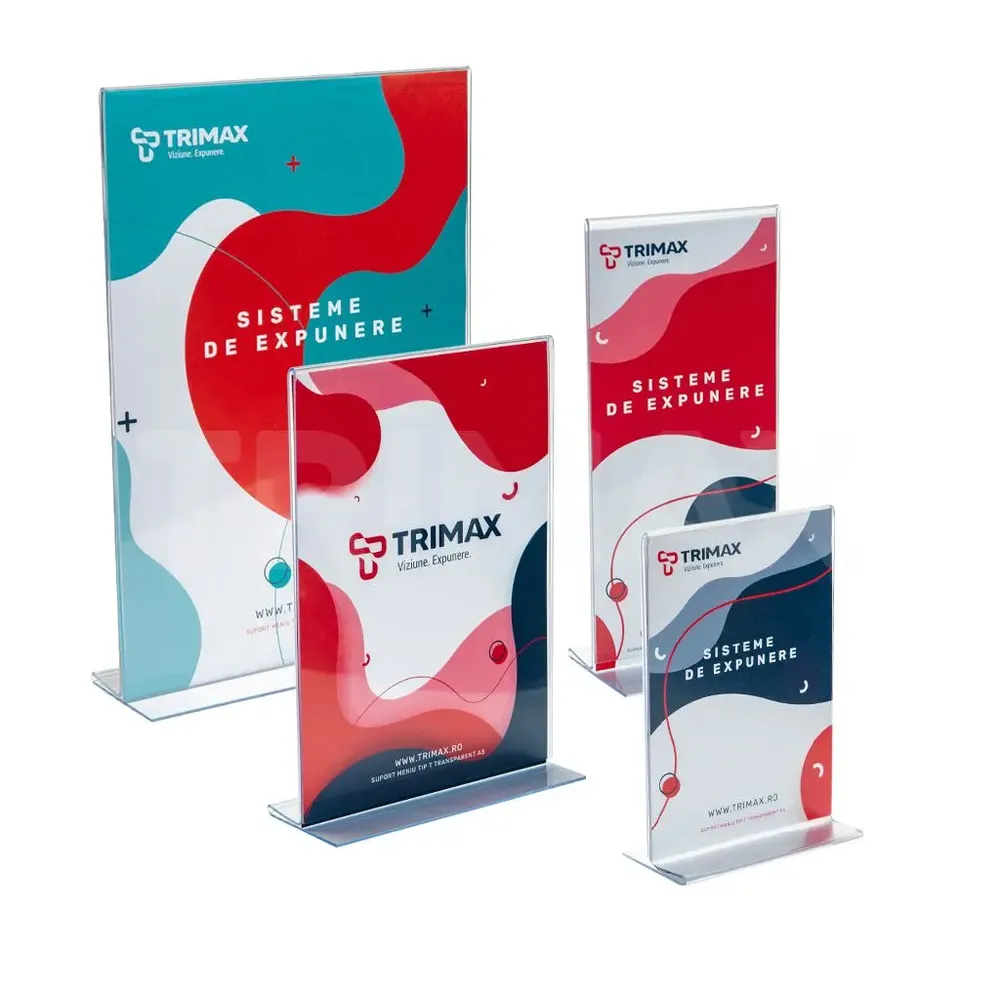 Suport Meniu Tip T Transparent-trimax