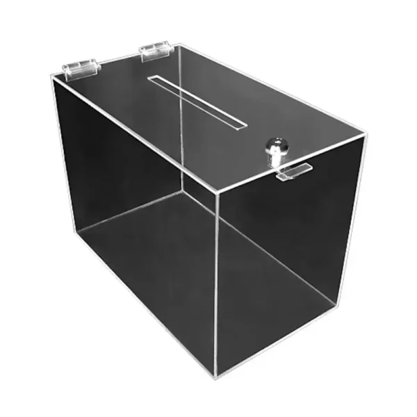Urna transparenta din plexiglass pentru sugestii sau donatii-trimax