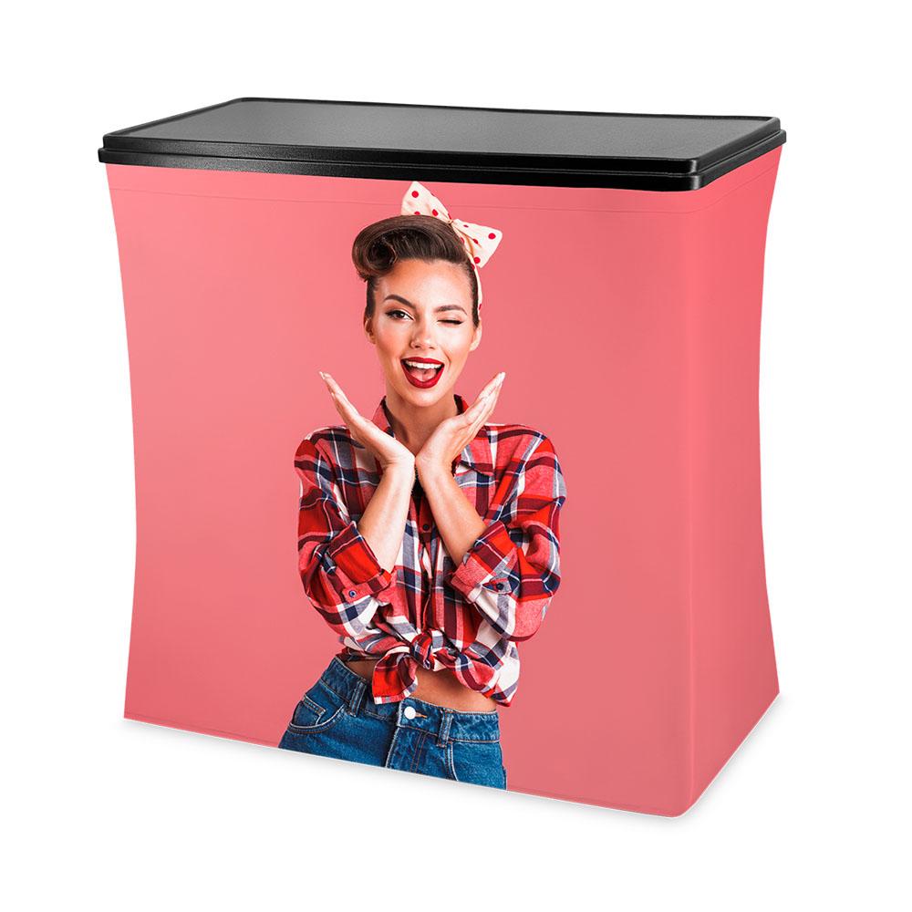 Masă Publicitară Pliabilă Tip Valiză cu Roți