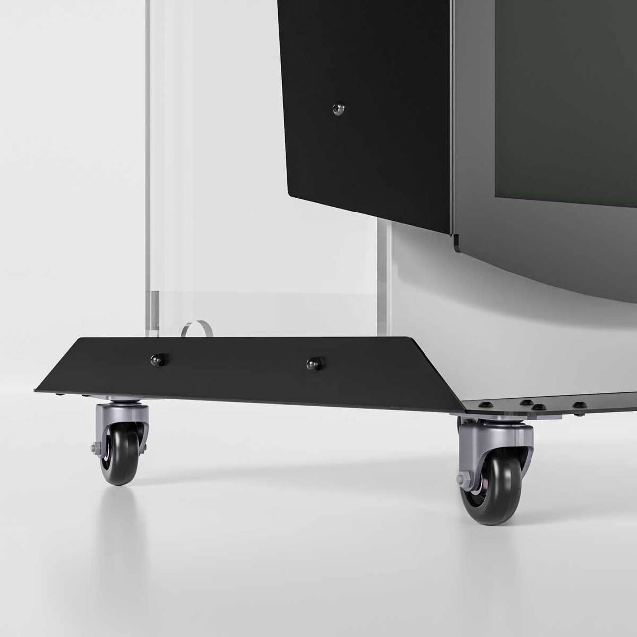 Pupitru Digital Dr. LECTERN, pentru conferințe, din plexiglas transparent, cu televizor