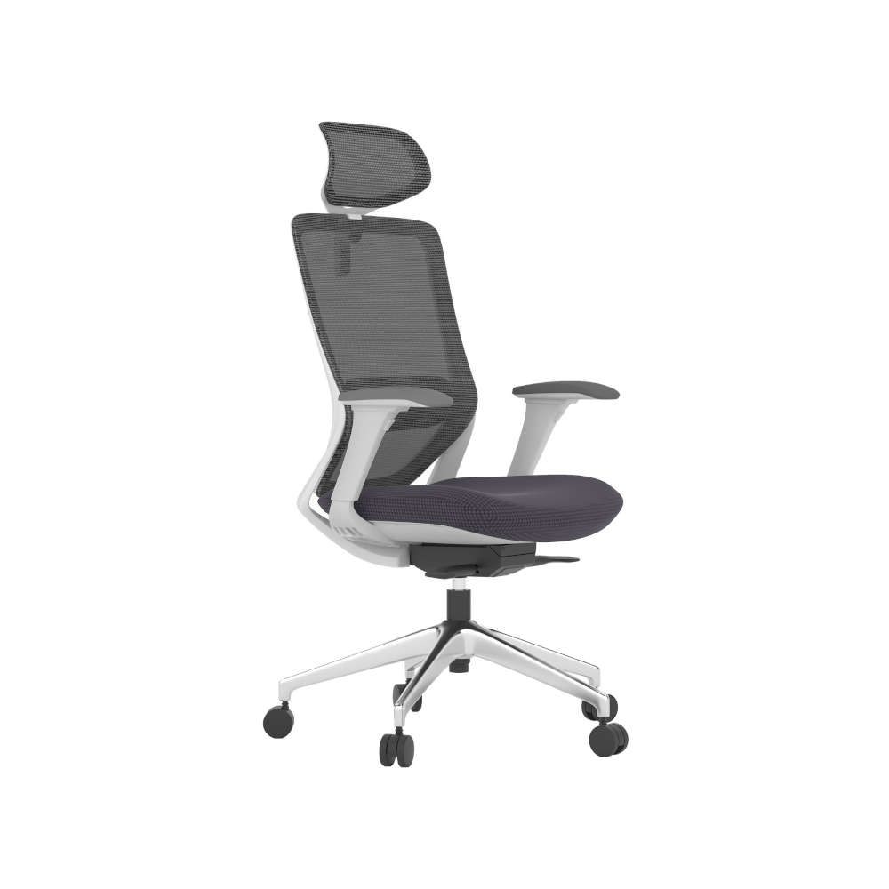 Scaun Ergonomic Colin cu tetiera, baza Aluminiu, brate 4D, translatie sezut, mecanism syncron autoreglabil, suport lombar reglabil