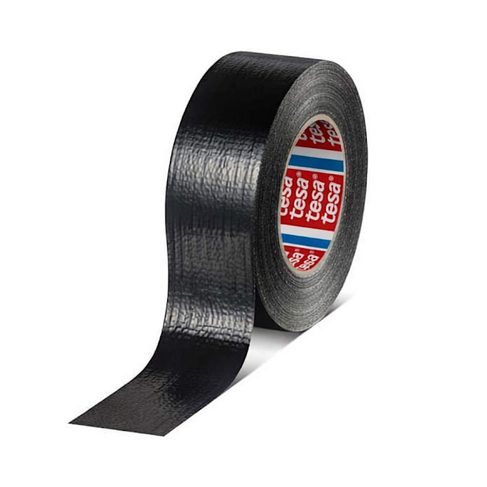 tesa® 60462 50 m x 50 mm Bandă Adezivă Textilă Albă, Neagră sau Gri