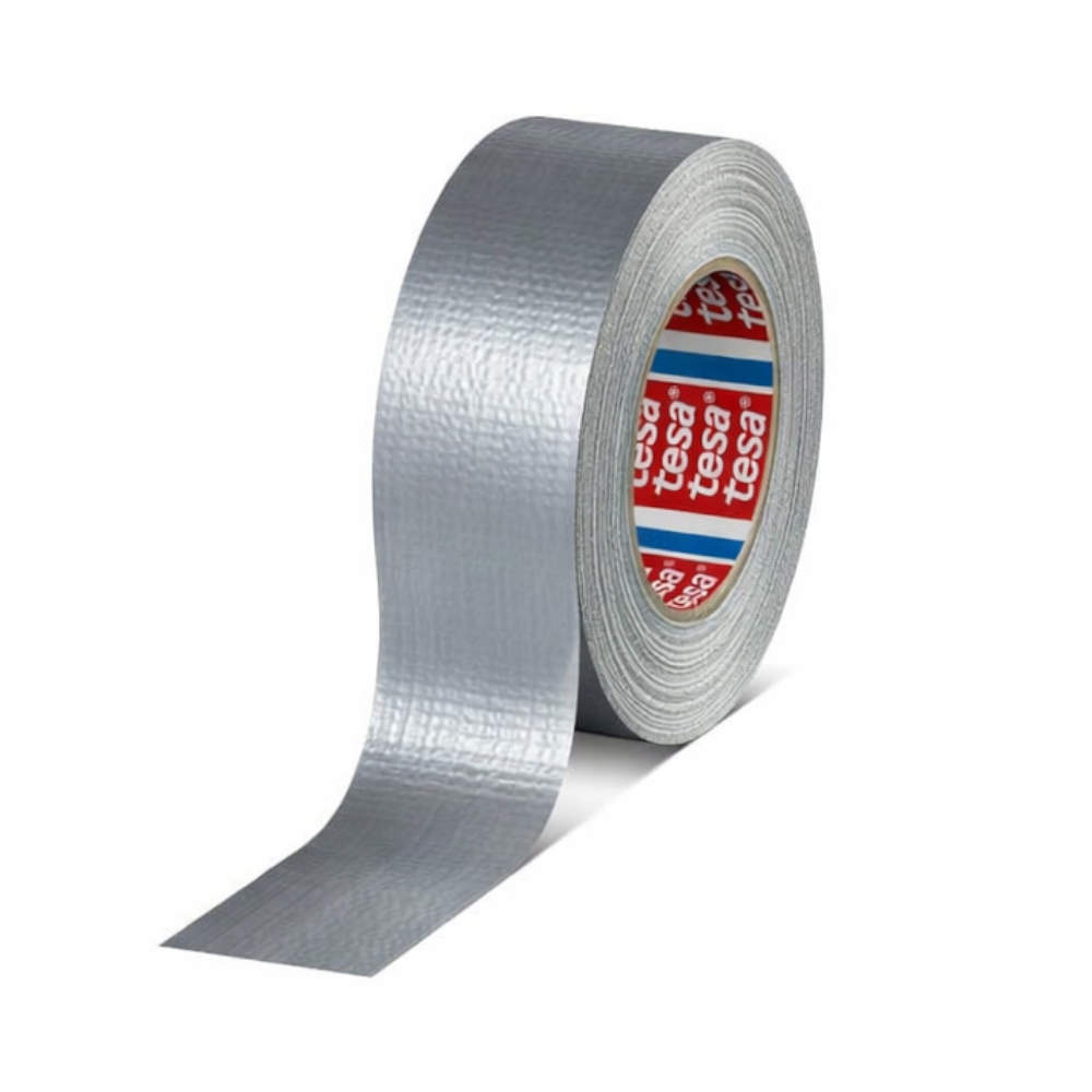 tesa® 60462 50 m x 50 mm Bandă Adezivă Textilă Albă, Neagră sau Gri